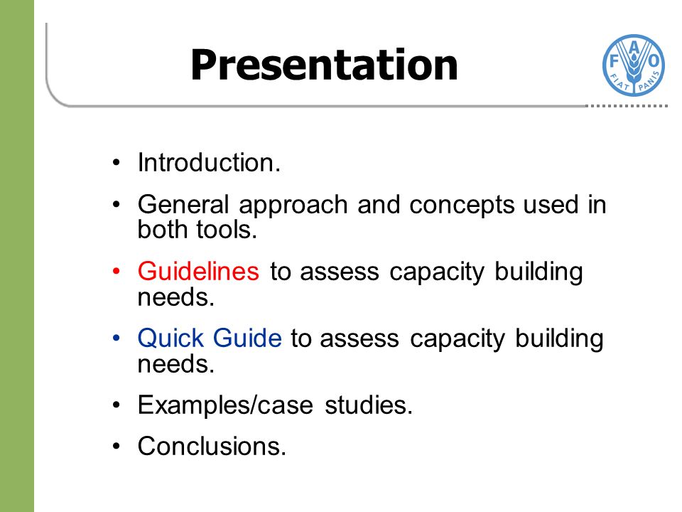 Presentation Introduction. General approach and concepts used in both tools.
