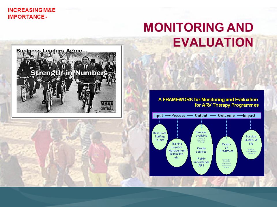 MONITORING AND EVALUATION INCREASING M&E IMPORTANCE -