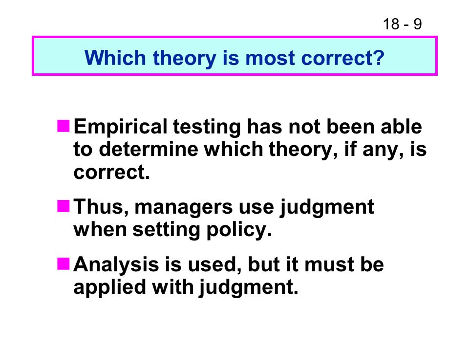Which theory is most correct.
