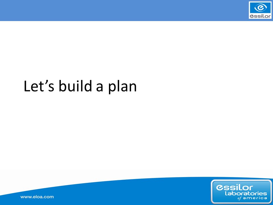 Lets build a plan
