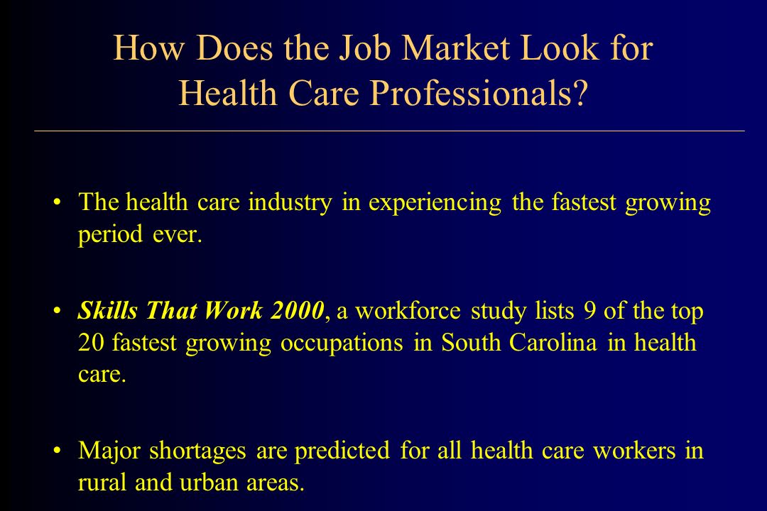 How Does the Job Market Look for Health Care Professionals.