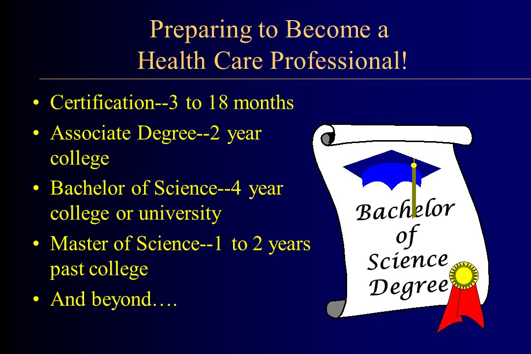 Preparing to Become a Health Care Professional.