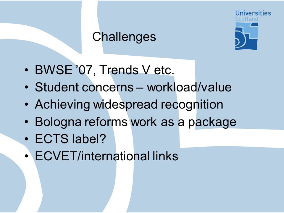 Challenges BWSE 07, Trends V etc.