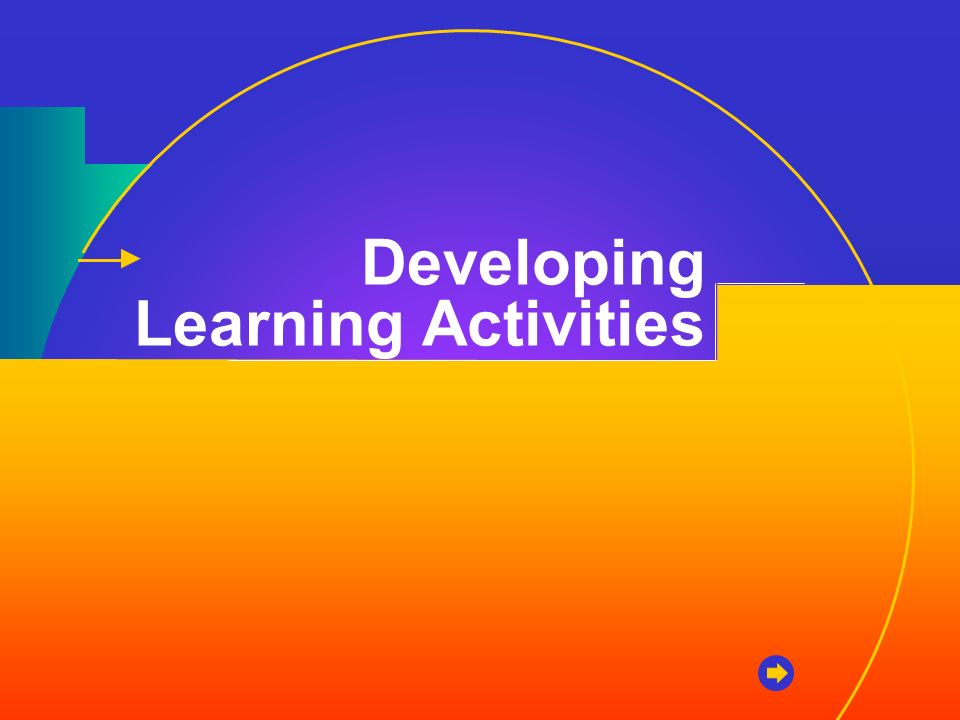 Developing Learning Activities