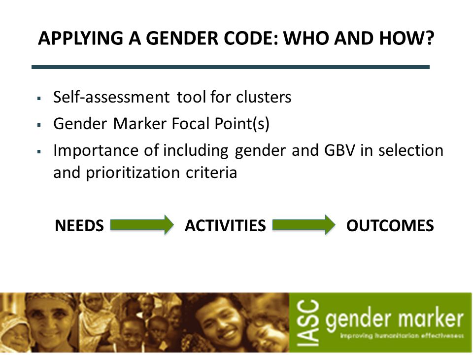 APPLYING A GENDER CODE: WHO AND HOW.