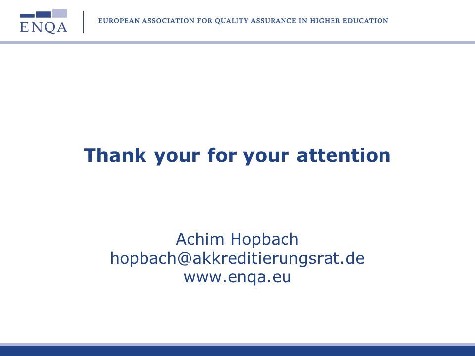 Thank your for your attention Achim Hopbach