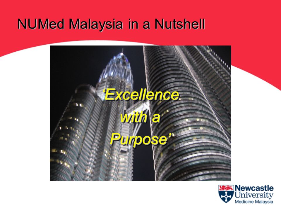 Excellence with a PurposeExcellence Purpose NUMed Malaysia in a Nutshell