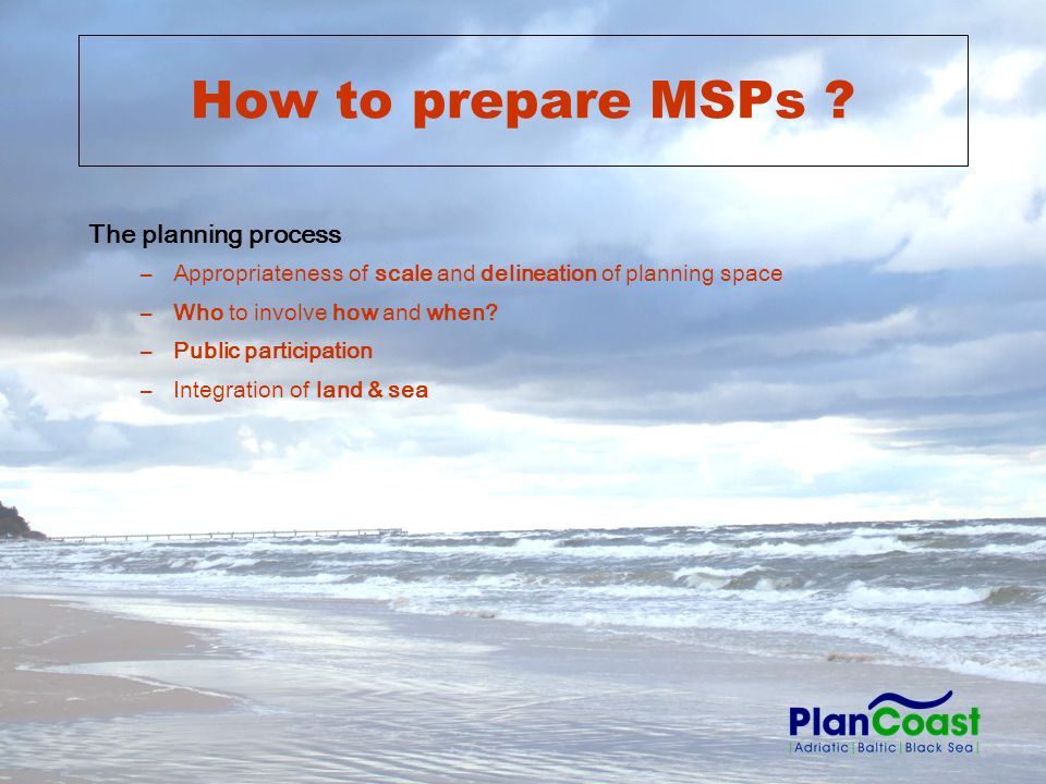 How to prepare MSPs .