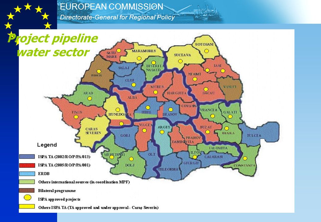 Directorate-General for Regional Policy EUROPEAN COMMISSION 18 Project pipeline water sector