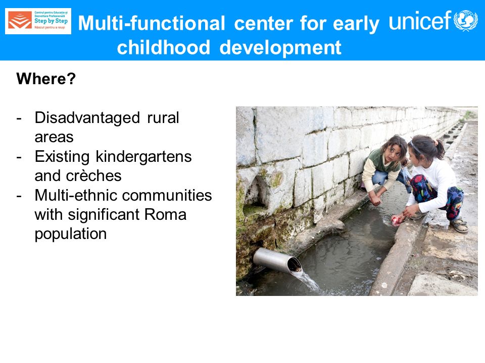 Multi-functional center for early childhood development Where.