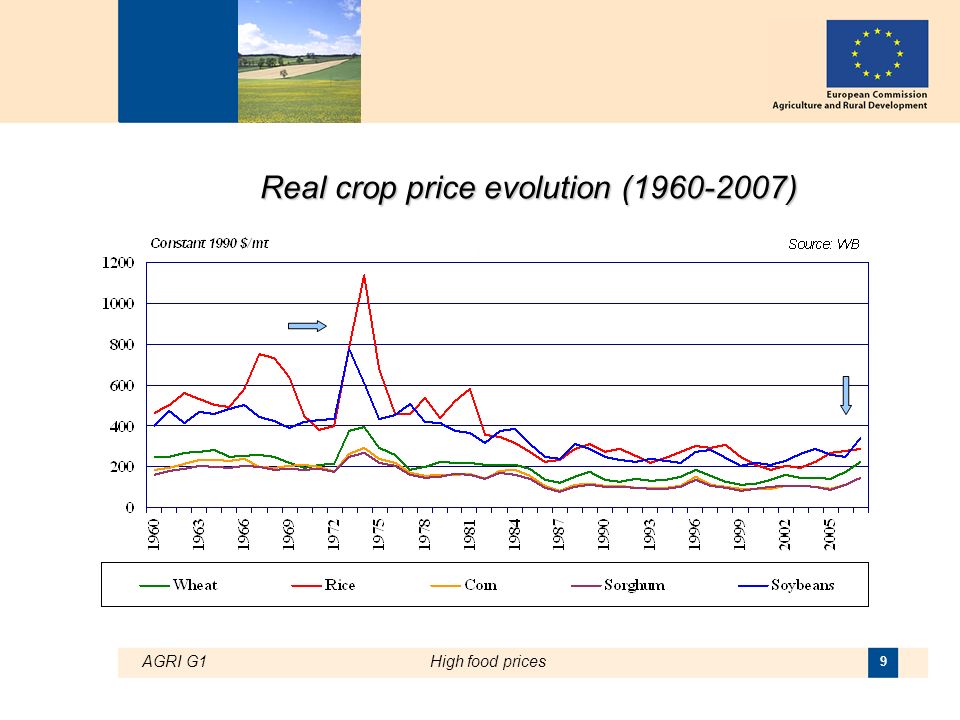 AGRI G1High food prices 9 Real crop price evolution ( )
