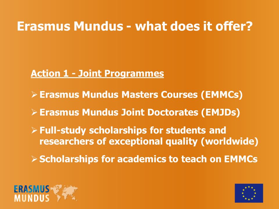 Erasmus Mundus - what does it offer.