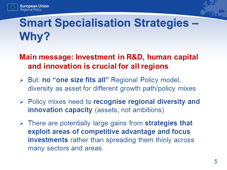 5 Smart Specialisation Strategies – Why.