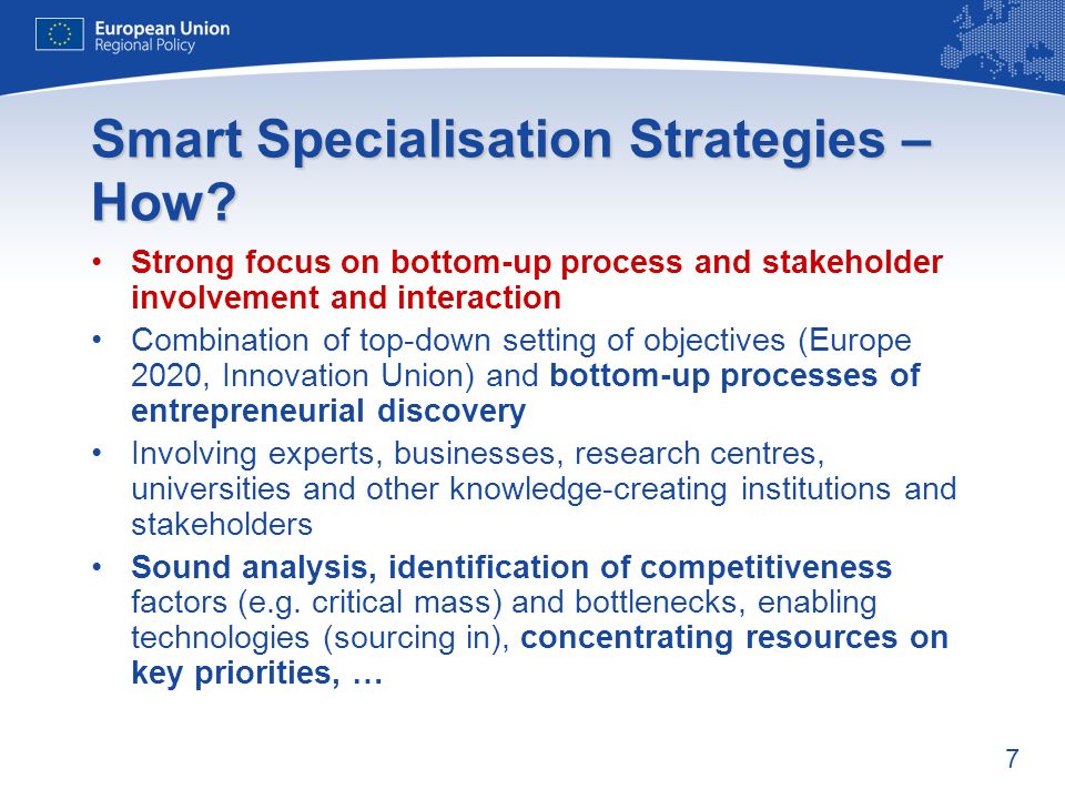7 Smart Specialisation Strategies – How.