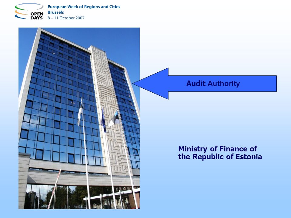 Audit Authority Ministry of Finance of the Republic of Estonia