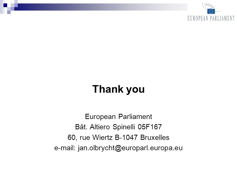 Thank you European Parliament Bât.
