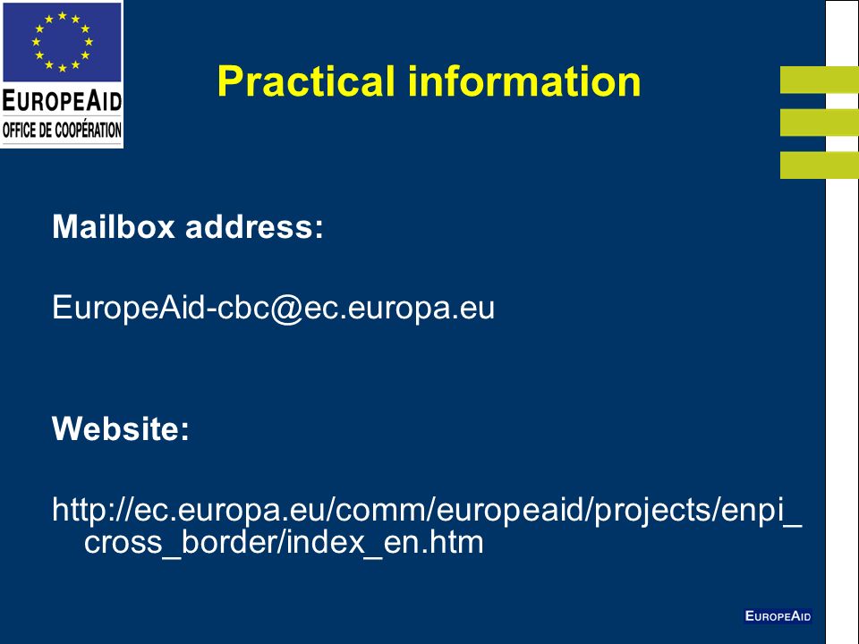 Practical information Mailbox address: Website:   cross_border/index_en.htm