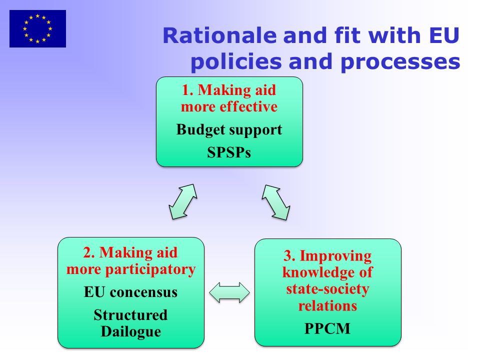 Rationale and fit with EU policies and processes 1.