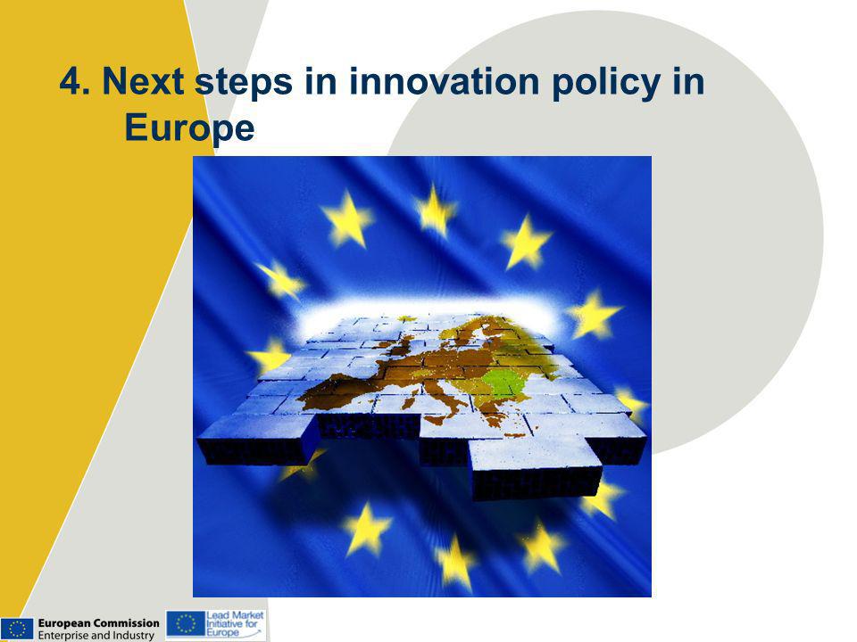 4. Next steps in innovation policy in Europe
