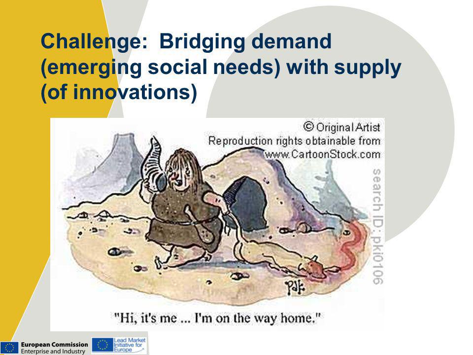 Challenge: Bridging demand (emerging social needs) with supply (of innovations)