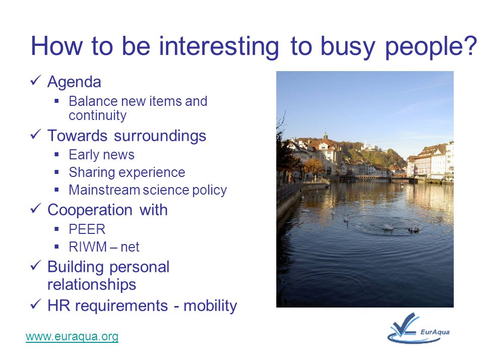 How to be interesting to busy people.