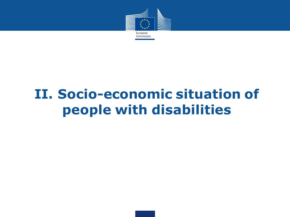 II. Socio-economic situation of people with disabilities