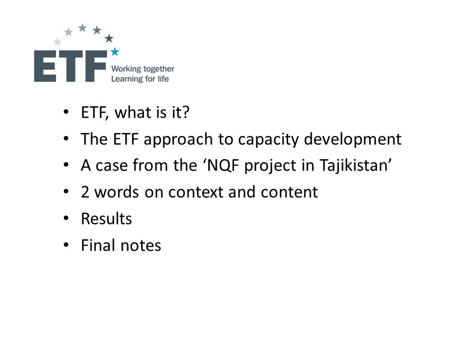 ETF, what is it.
