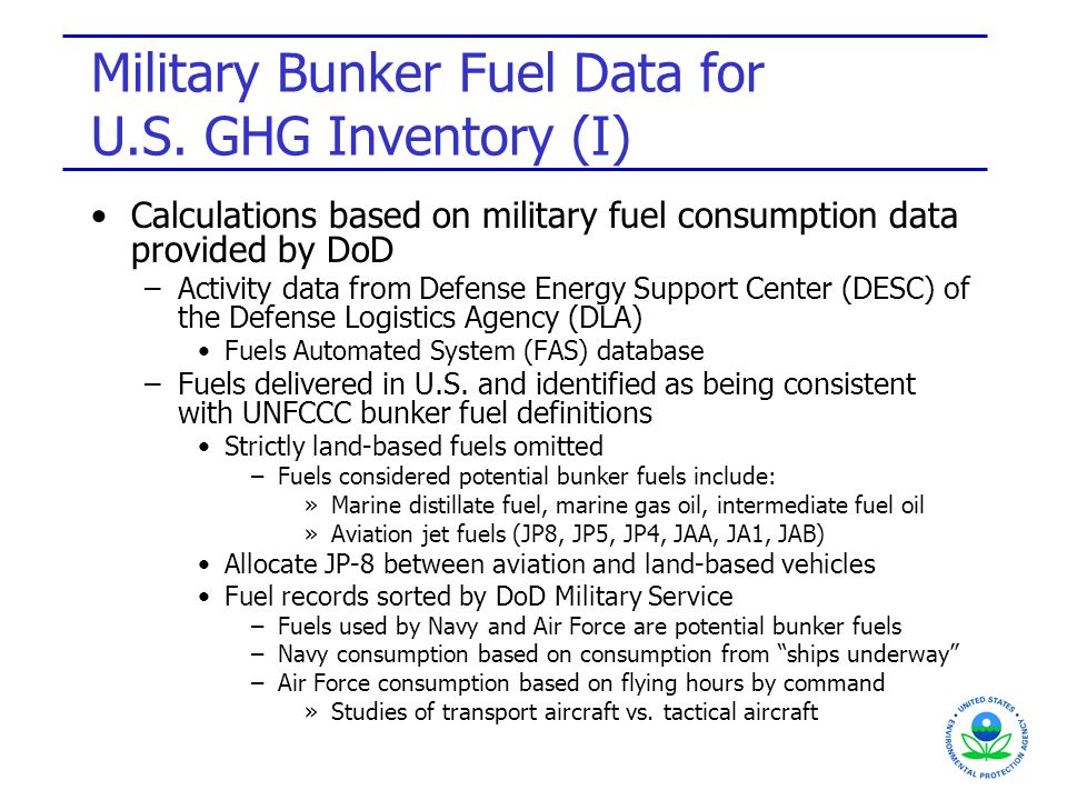 Military Bunker Fuel Data for U.S.