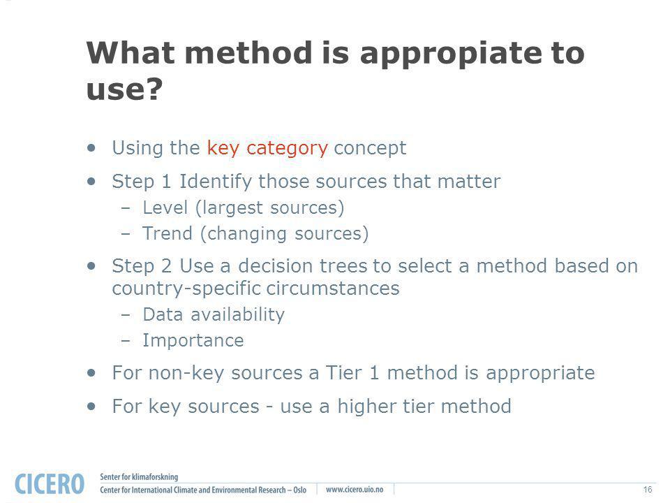 16 What method is appropiate to use.