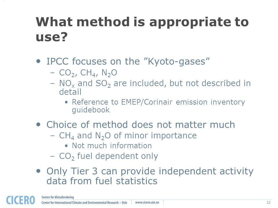 22 What method is appropriate to use.