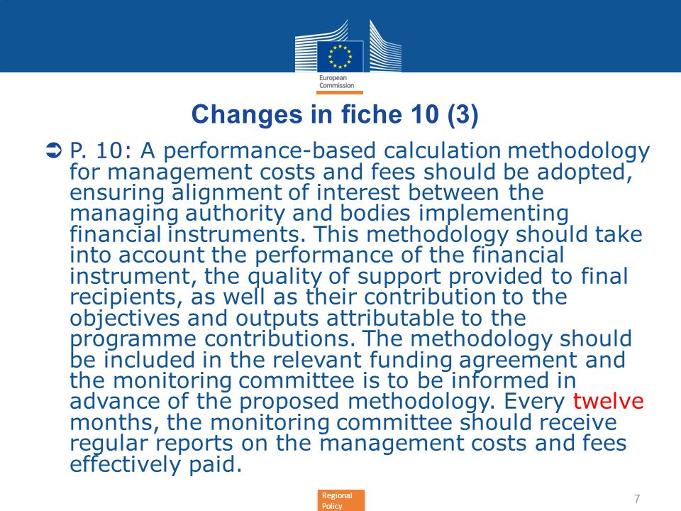 Regional Policy Changes in fiche 10 (3) P.