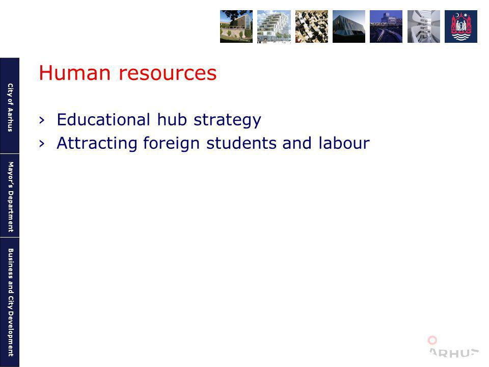 City of Aarhus Mayors Department Business and City Development Human resources Educational hub strategy Attracting foreign students and labour