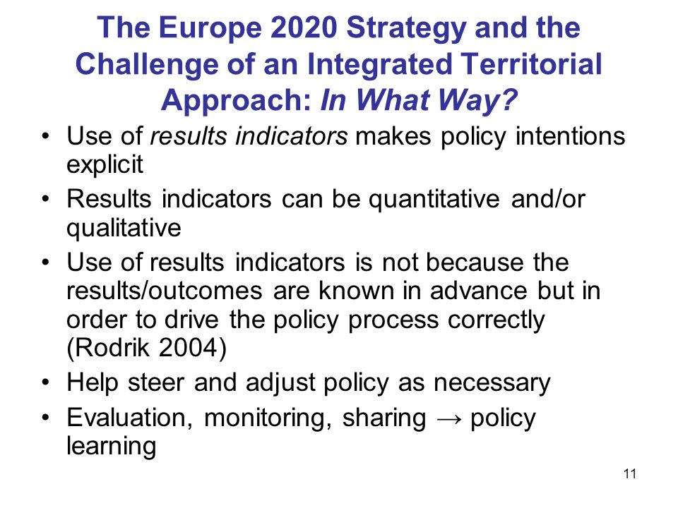 11 The Europe 2020 Strategy and the Challenge of an Integrated Territorial Approach: In What Way.
