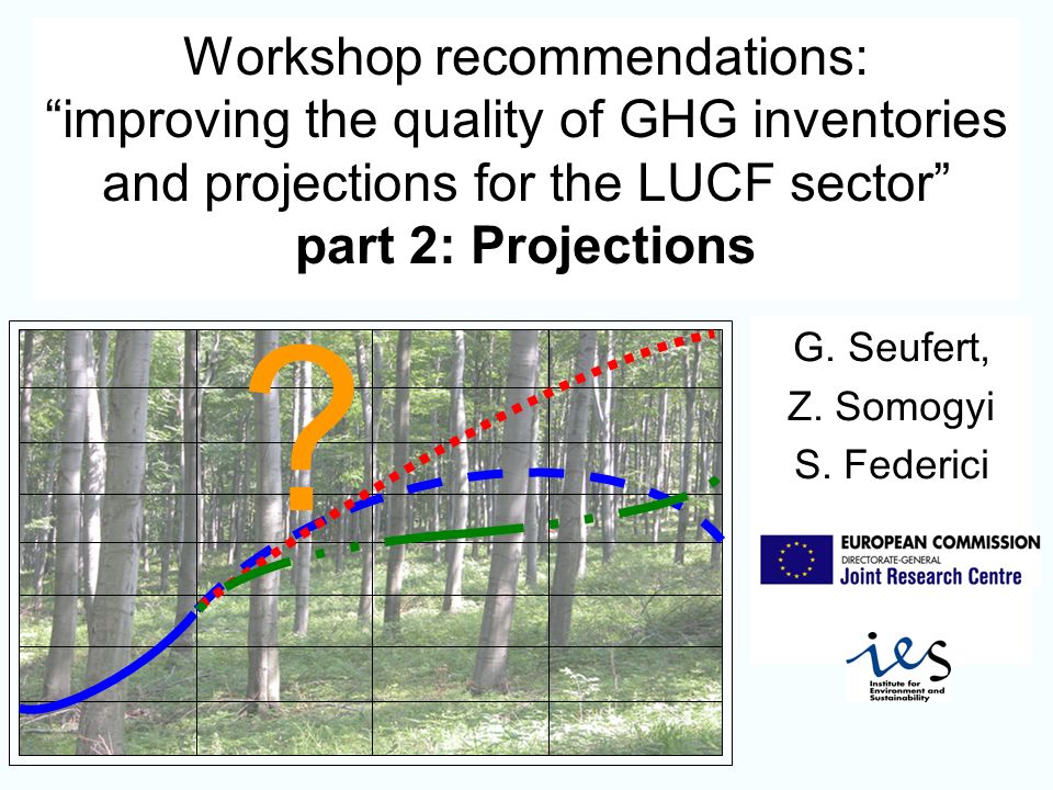 Workshop recommendations: improving the quality of GHG inventories and projections for the LUCF sector part 2: Projections G.