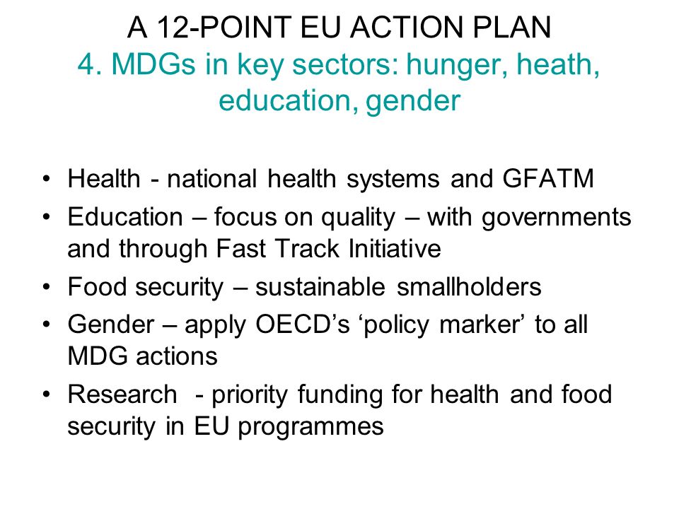 A 12-POINT EU ACTION PLAN 4.