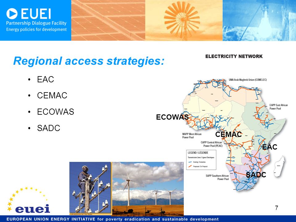 7 Regional access strategies: EAC CEMAC ECOWAS SADC CEMAC EAC SADC ECOWAS