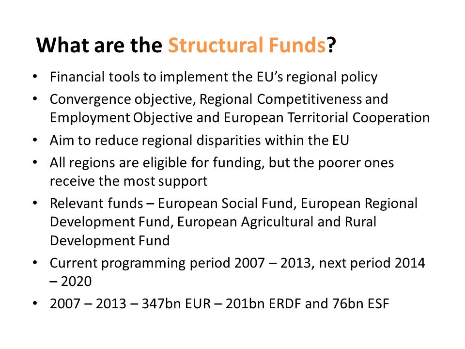 What are the Structural Funds.