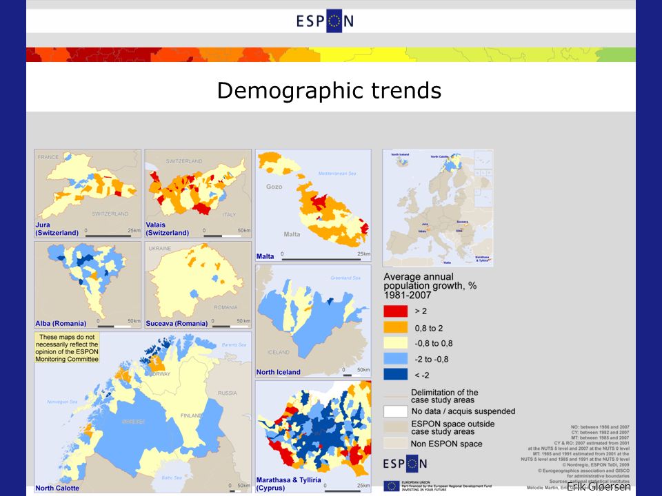 Erik Gløersen Demographic trends