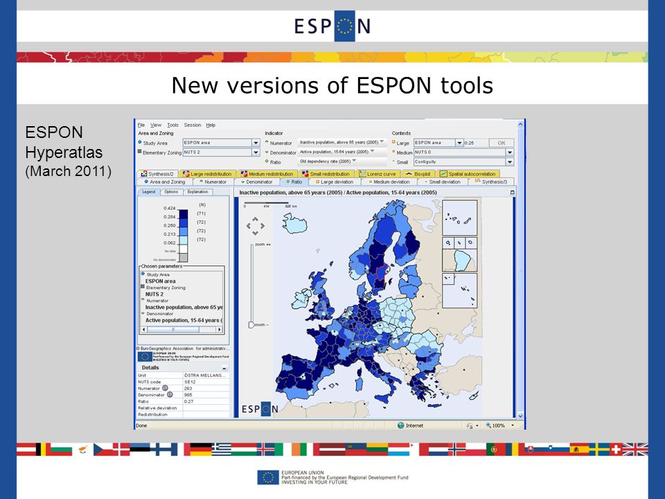 New versions of ESPON tools ESPON Hyperatlas (March 2011)
