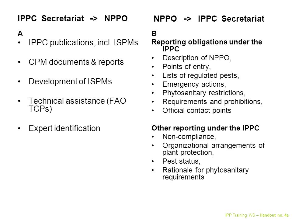 IPPC Secretariat - > NPPO A IPPC publications, incl.