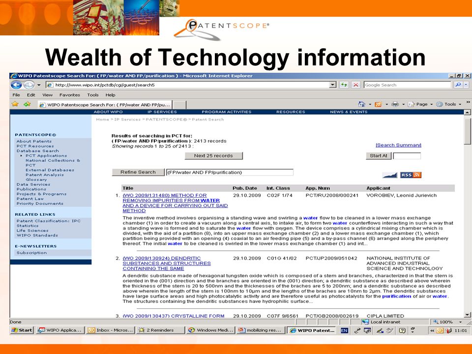 Wealth of Technology information
