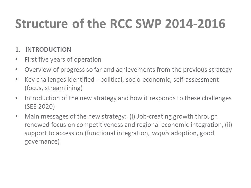 Structure of the RCC SWP