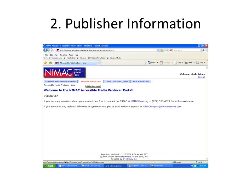 2. Publisher Information
