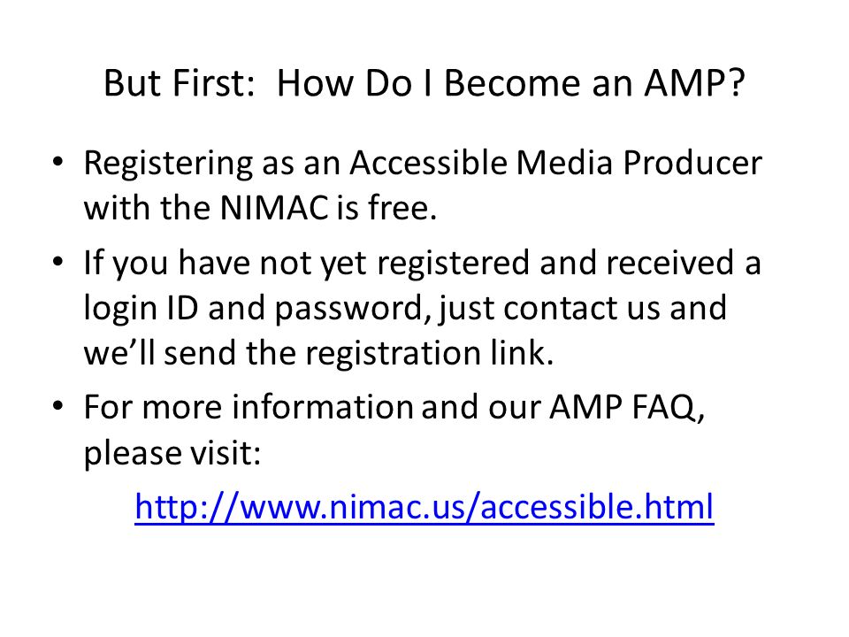 But First: How Do I Become an AMP.