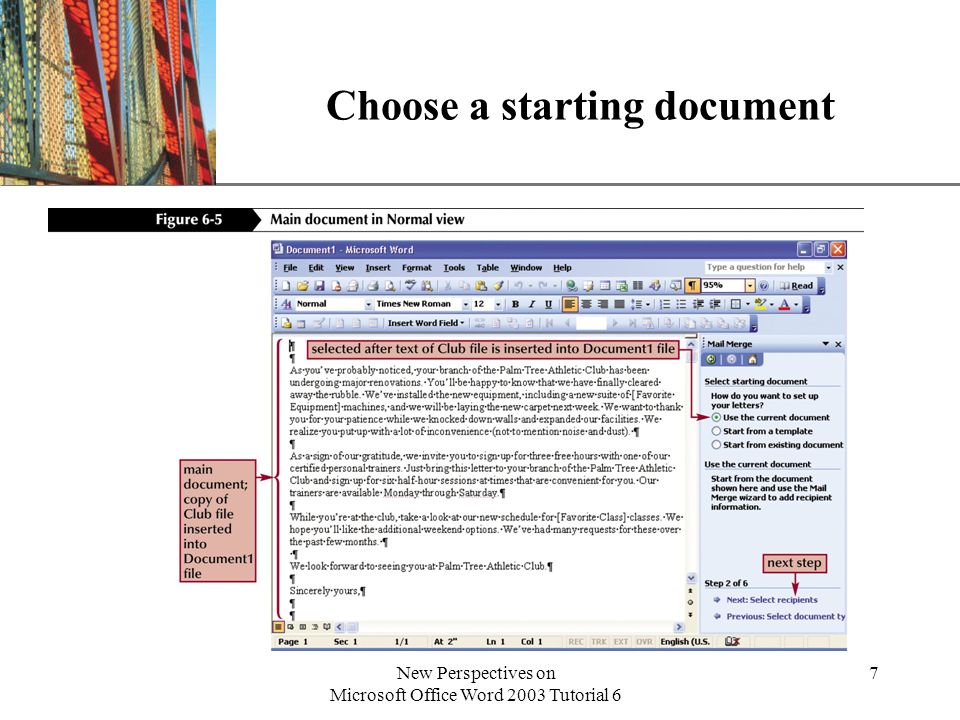 XP New Perspectives on Microsoft Office Word 2003 Tutorial 6 7 Choose a starting document