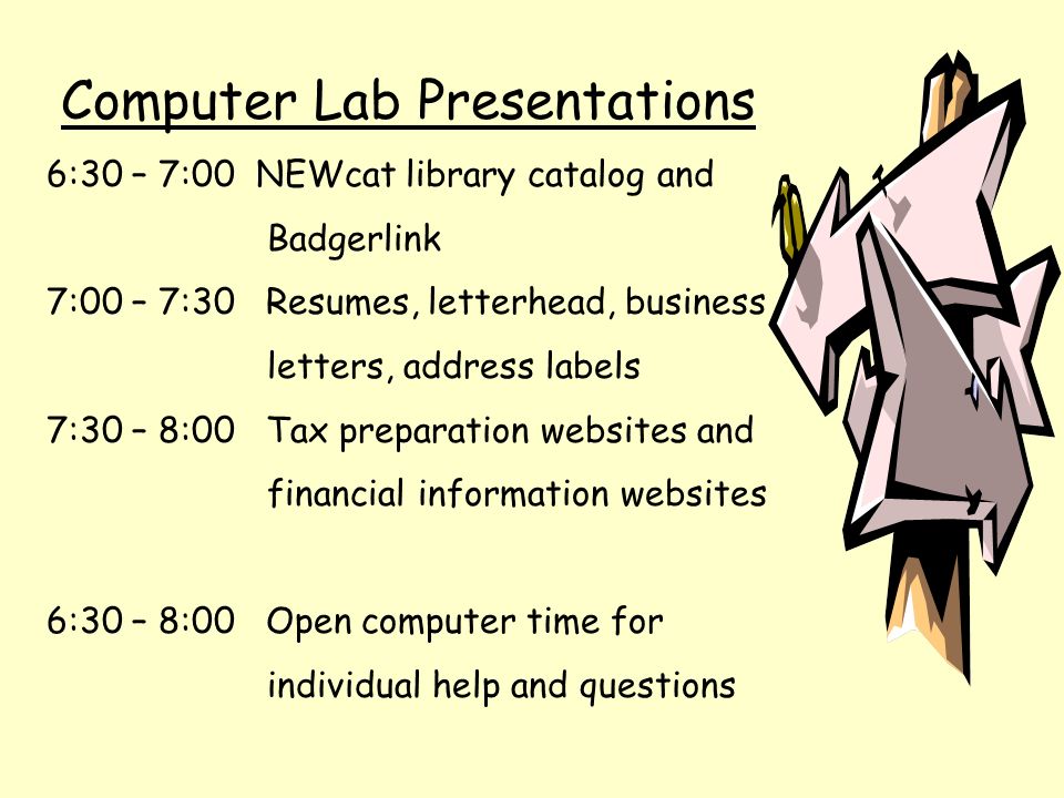 Community Technology Night March 7, 2002 Wittenberg Birnamwood School