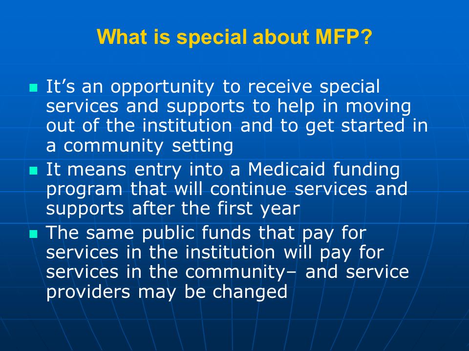 What is special about MFP.
