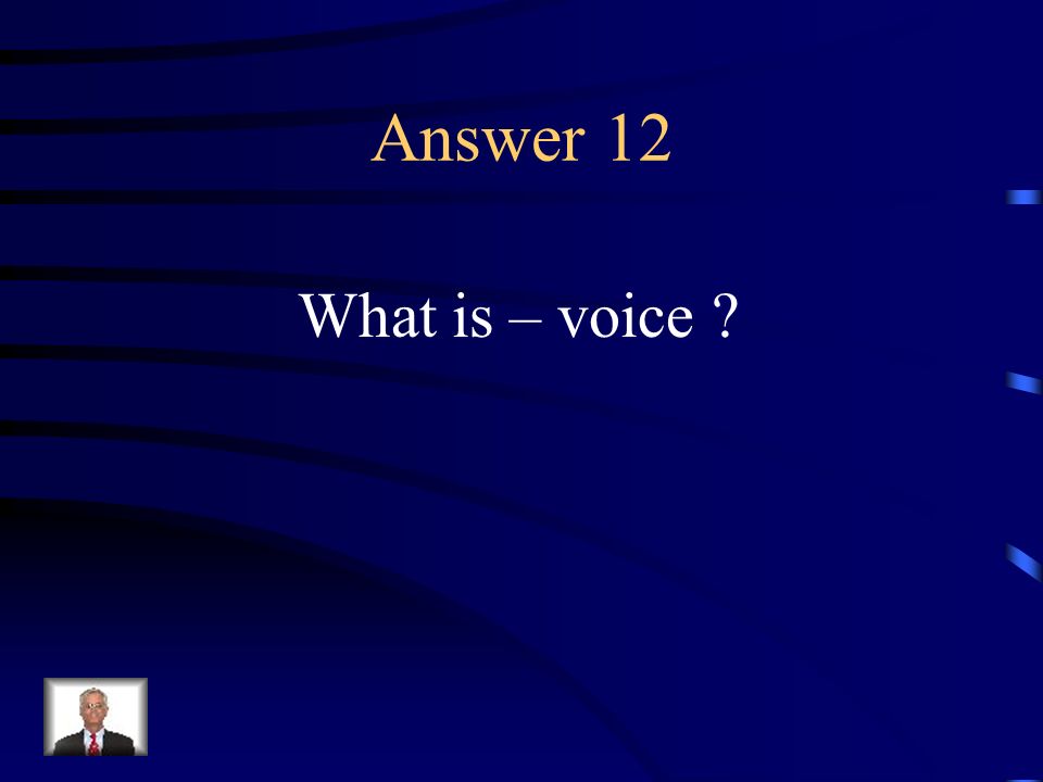 Question 12 The narrative point of view, whether its first, second, or third person.