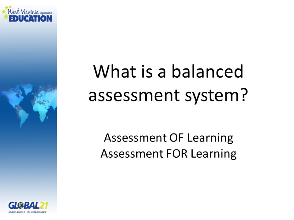 What is a balanced assessment system Assessment OF Learning Assessment FOR Learning