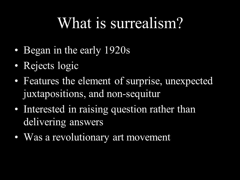 What is surrealism.